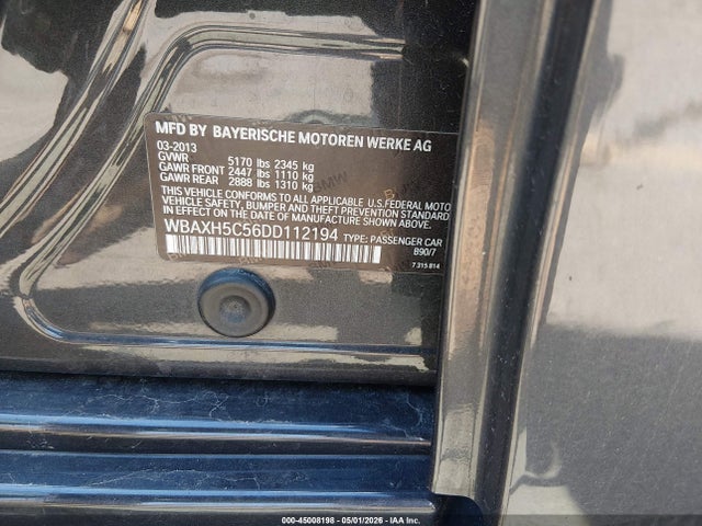 Aukcja sprzedaży 2013 Bmw 528i Xdrive, vin: WBAXH5C56DD112194, numer aukcji: 45008198