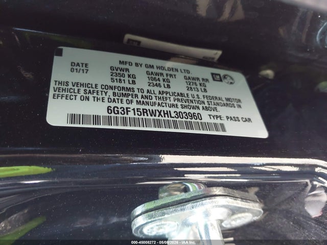 6G3F15RWXHL303960 Chevrolet SS