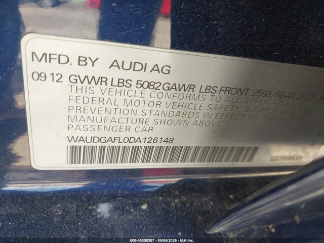Продаж на аукціоні авто 2013 Audi S4 3.0t Premium Plus, vin: WAUDGAFL0DA126148, номер лоту: 45008307
