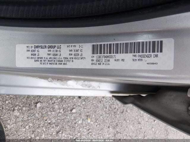 Продажа на аукционе авто 2011 Chrysler 200 Touring, vin: 1C3BC1FB4BN533171, номер лота: 45008330