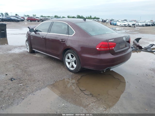 45008341 :رقم المزاد ، 1VWBH7A34DC151332 vin ، 2013 Volkswagen Passat 2.5l Se مزاد بيع