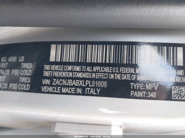 ZACNJBABXLPL81608 Jeep Renegade Upland 4x4