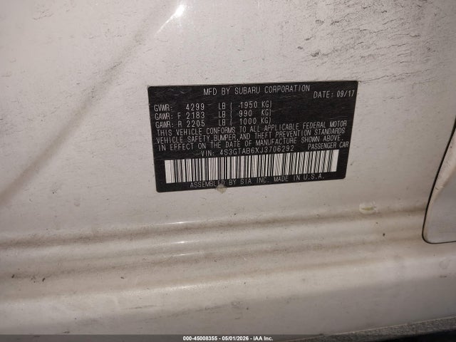 Subaru Impreza 2.0i Premium 2018 4S3GTAB6XJ3706292 Image 9