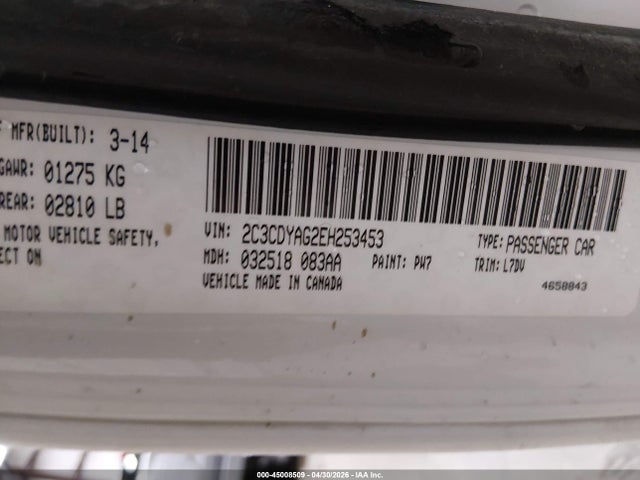 2C3CDYAG2EH253453 Dodge Challenger Sxt