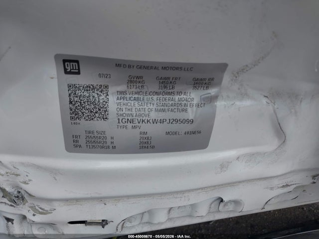 Auction sale of the 2023 Chevrolet Traverse Awd Premier, vin: 1GNEVKKW4PJ295099, lot number: 45008670