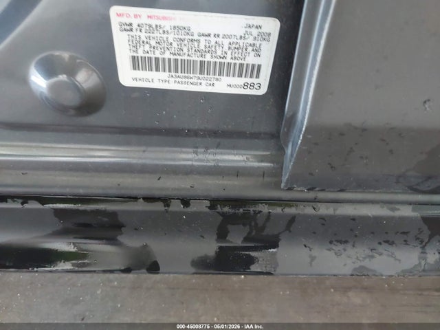 Продаж на аукціоні авто 2009 Mitsubishi Lancer Gts, vin: JA3AU86W79U022780, номер лоту: 45008775