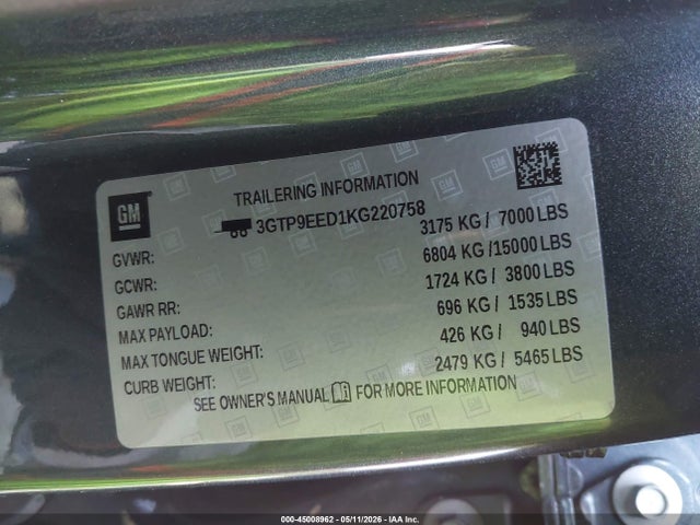 GMC Sierra 1500 At4 2019 3GTP9EED1KG220758 Image 9