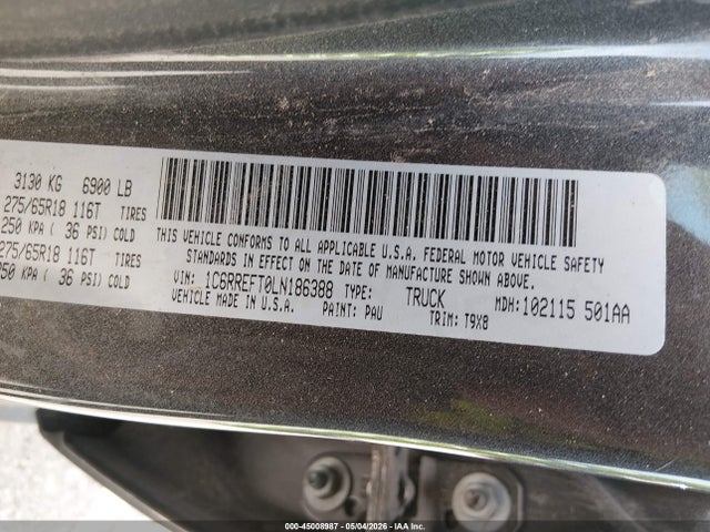1C6RREFT0LN186388 RAM 1500
