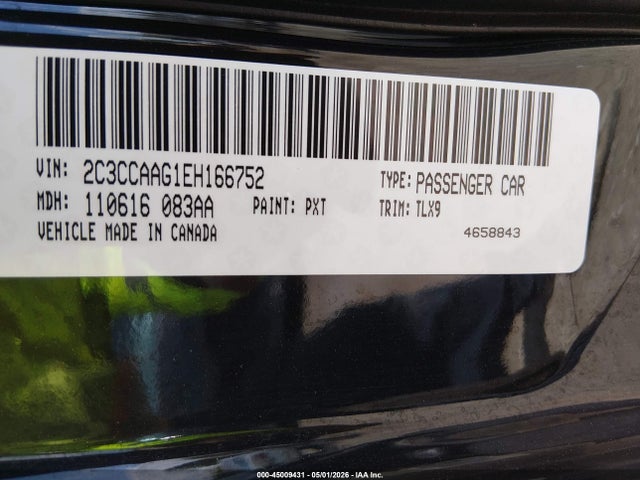 Продаж на аукціоні авто 2014 Chrysler 300, vin: 2C3CCAAG1EH166752, номер лоту: 45009431