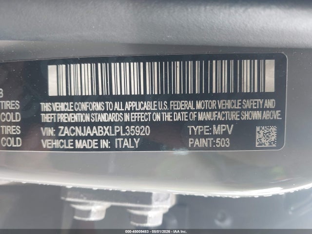 Продажа на аукционе авто 2020 Jeep Renegade Sport Fwd, vin: ZACNJAABXLPL35920, номер лота: 45009483