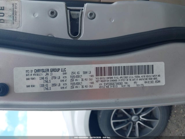 45009594 :رقم المزاد ، 3C4PDDBG8DT606983 vin ، 2013 Dodge Journey Sxt مزاد بيع