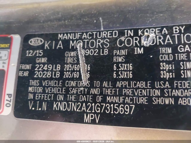 KNDJN2A21G7315697 KIA Soul