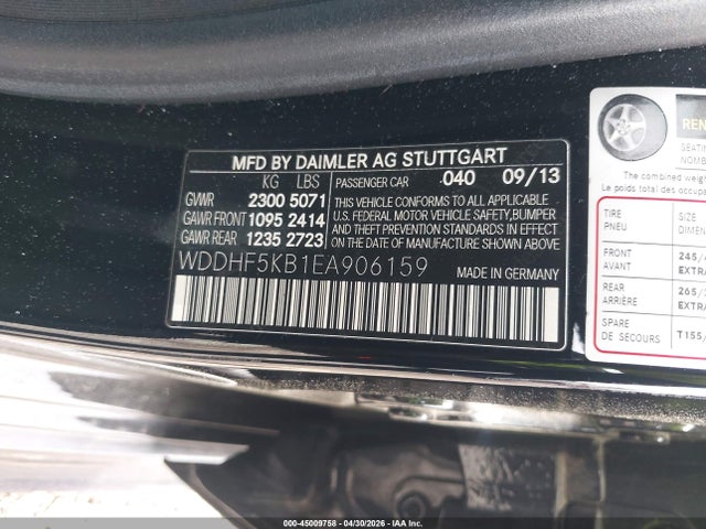 Продажа на аукционе авто 2014 Mercedes-benz E 350, vin: WDDHF5KB1EA906159, номер лота: 45009758
