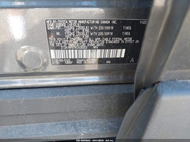 2024 Toyota Rav4 Xle Premium მანქანა იყიდება აუქციონზე, vin: 2T3A1RFV7RC408353, აუქციონის ნომერი: 45009882