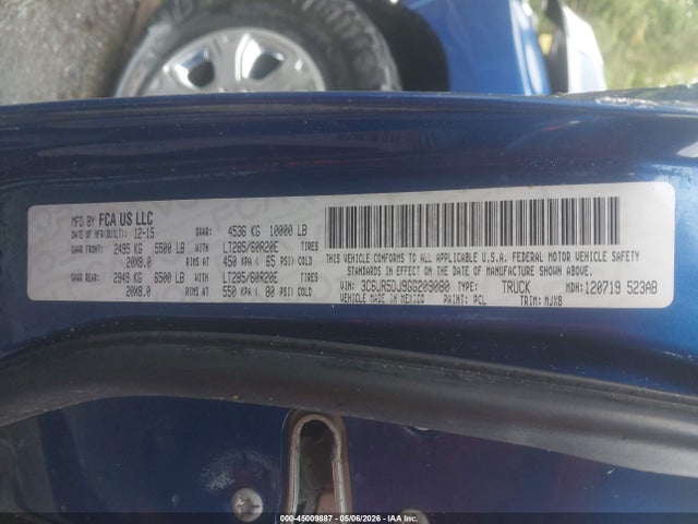 Aukcja sprzedaży 2016 Ram 2500 Big Horn, vin: 3C6UR5DJ9GG209080, numer aukcji: 45009887