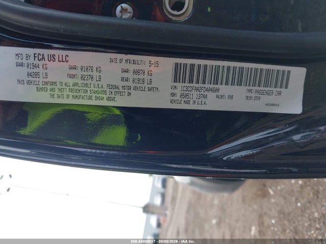 Dodge DART SE 2015 1C3CDFAA2FD404600 Image 9