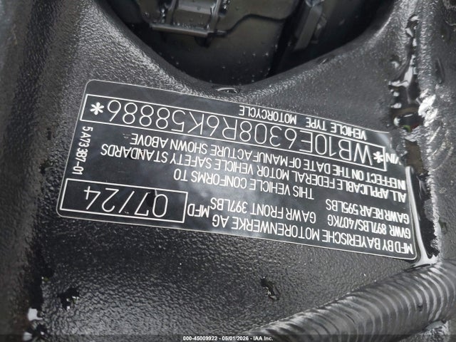 WB10E6308R6K58886 BMW S 1000 Rr