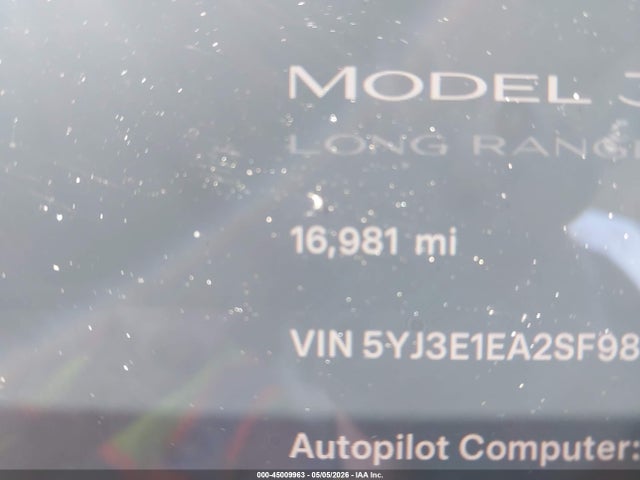 Продажа на аукционе авто 2025 Tesla Model 3, vin: 5YJ3E1EA2SF989848, номер лота: 45009963