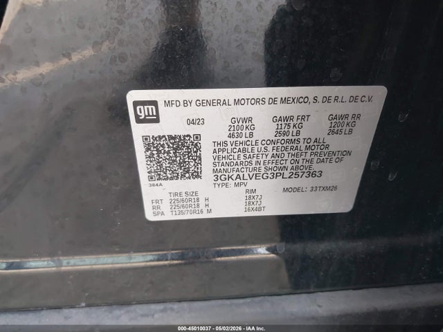 Продаж на аукціоні авто 2023 Gmc Terrain Awd Slt, vin: 3GKALVEG3PL257363, номер лоту: 45010037