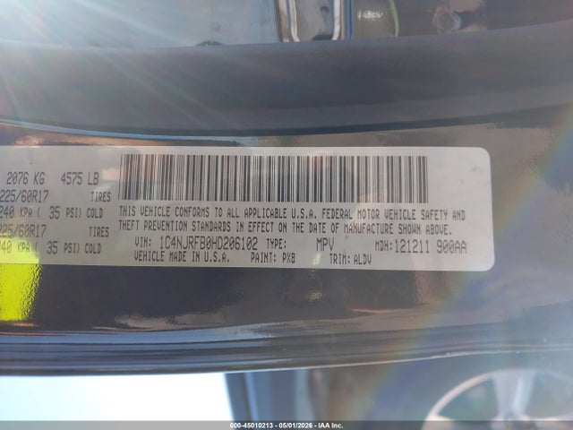 1C4NJRFB0HD206102 Jeep Patriot High Altitude 4x4