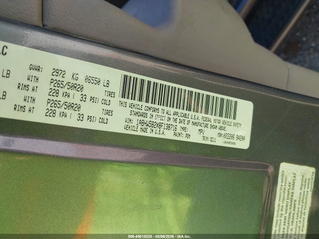 Auction sale of the 2008 Chrysler Aspen Limited, vin: 1A8HW582X8F138716, lot number: 45010225