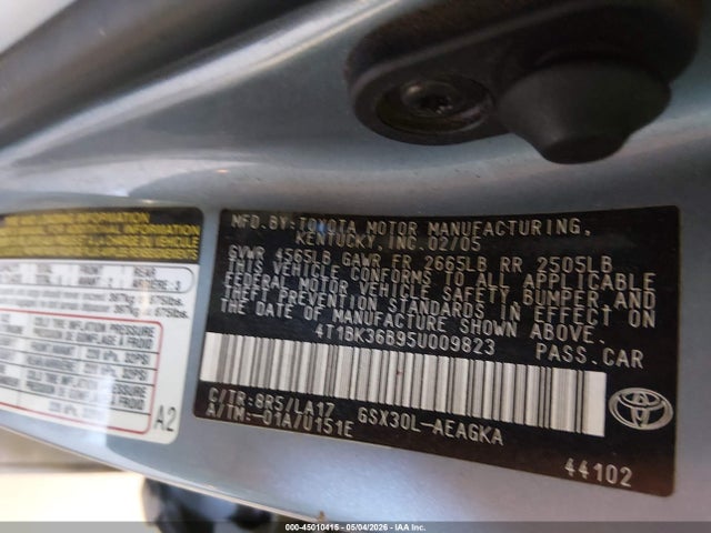 Продажа на аукционе авто 2005 Toyota Avalon Xls, vin: 4T1BK36B95U009823, номер лота: 45010415