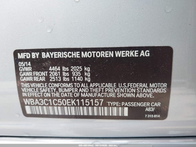 Продажа на аукционе авто 2014 Bmw 328i, vin: WBA3C1C50EK115157, номер лота: 45010442