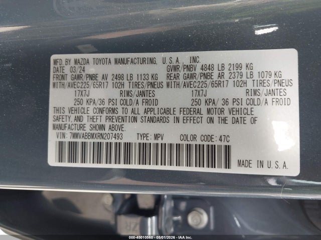 2024 Mazda Cx-50 2.5 S Preferred მანქანა იყიდება აუქციონზე, vin: 7MMVABBMXRN207493, აუქციონის ნომერი: 45010560
