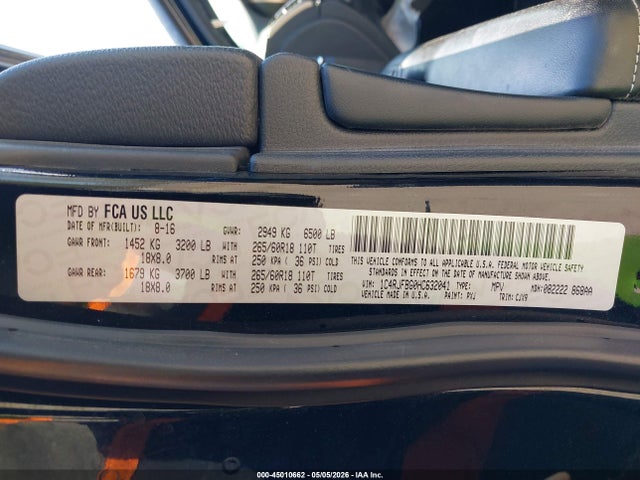 Продаж на аукціоні авто 2017 Jeep Grand Cherokee Limited 4x4, vin: 1C4RJFBG0HC632041, номер лоту: 45010662