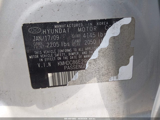 Aukcja sprzedaży 2009 Hyundai Elantra Touring, vin: KMHDC86E29U032847, numer aukcji: 45010882