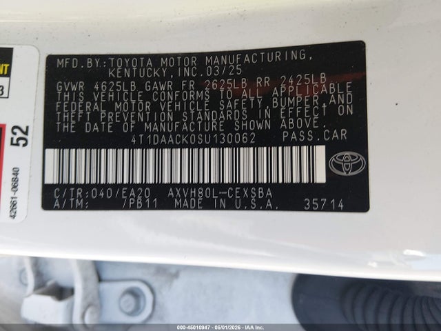 4T1DAACK0SU130062 Toyota CAMRY SE