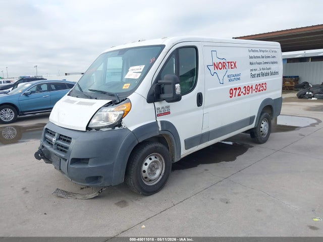 45011018 :رقم المزاد ، 3C6TRVAG7HE536045 vin ، 2017 Ram Promaster 1500 Low Roof 136 Wb مزاد بيع