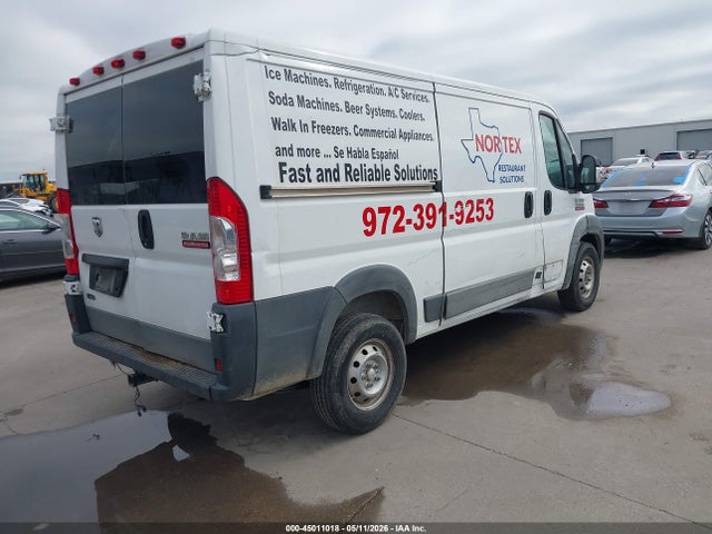45011018 :رقم المزاد ، 3C6TRVAG7HE536045 vin ، 2017 Ram Promaster 1500 Low Roof 136 Wb مزاد بيع