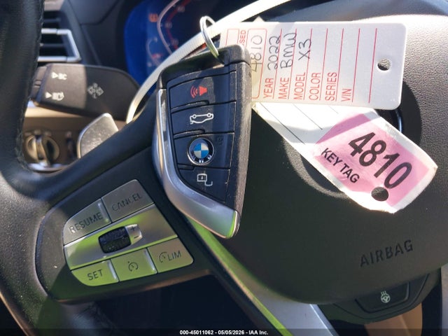 Auction sale of the 2022 Bmw X3 Xdrive30i, vin: WBX57DP02NN164457, lot number: 45011062