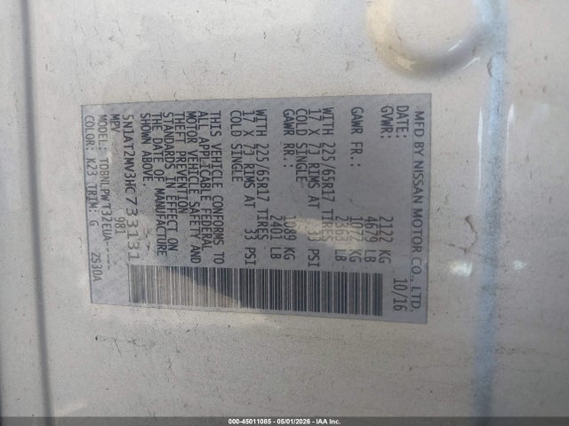 Nissan ROGUE S 2017 5N1AT2MV3HC733131 Image 9
