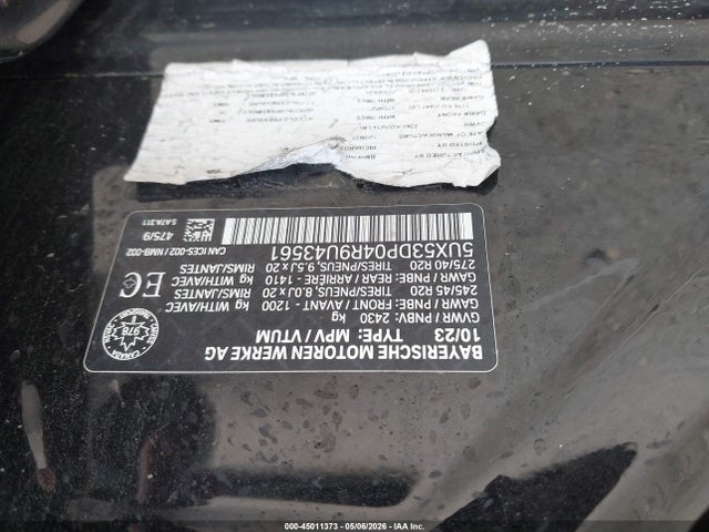 Продаж на аукціоні авто 2024 Bmw X3 Xdrive30i, vin: 5UX53DP04R9U43561, номер лоту: 45011373