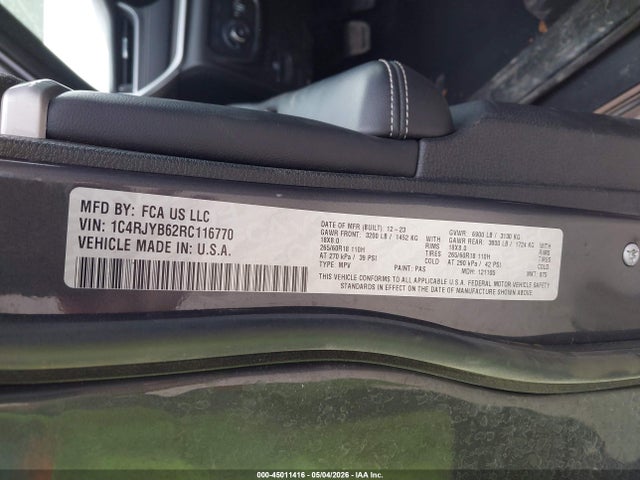 1C4RJYB62RC116770 Jeep Grand Cherokee 4xe