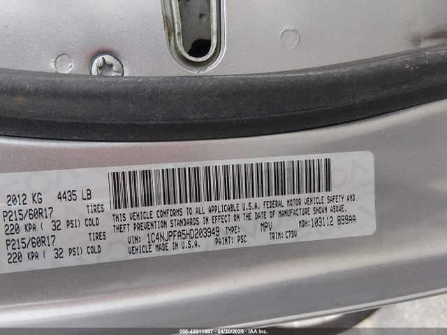 Aukcja sprzedaży 2017 Jeep Patriot Latitude Fwd, vin: 1C4NJPFA5HD203949, numer aukcji: 45011497