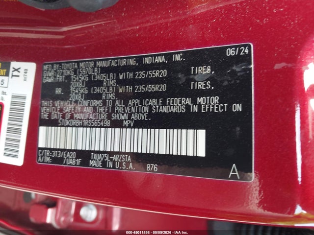 Toyota Highlander Xse 2024 5TDKDRBH1RS565498 Image 9