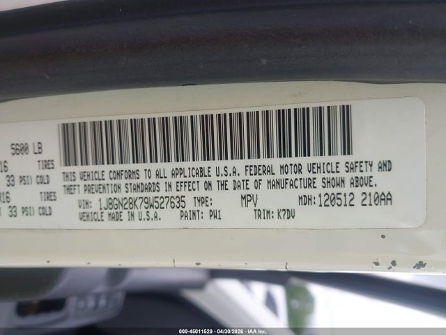 Продаж на аукціоні авто 2009 Jeep Liberty Sport, vin: 1J8GN28K79W527635, номер лоту: 45011529