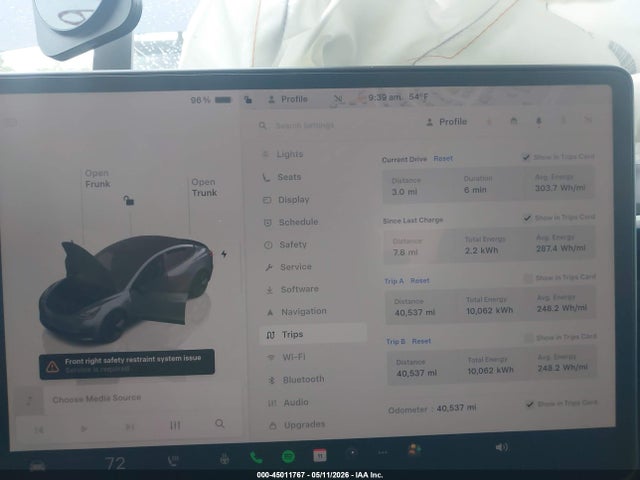 45011767 :رقم المزاد ، 5YJ3E1EA6PF700283 vin ، 2023 Tesla Model 3 Rear-wheel Drive مزاد بيع