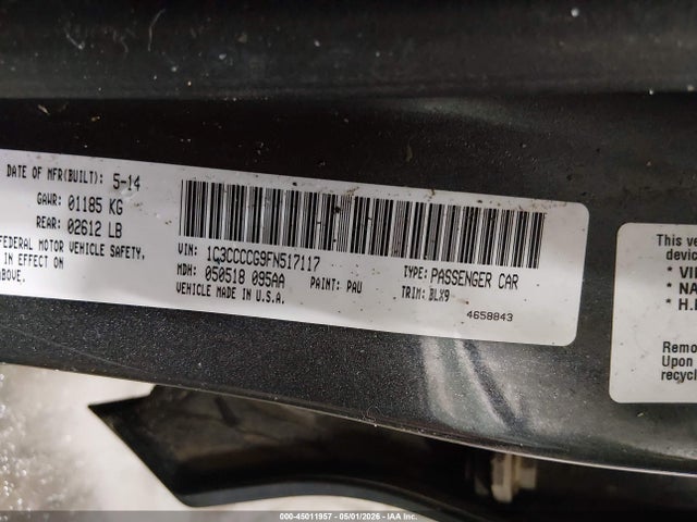 1C3CCCCG9FN517117 Chrysler 200 C