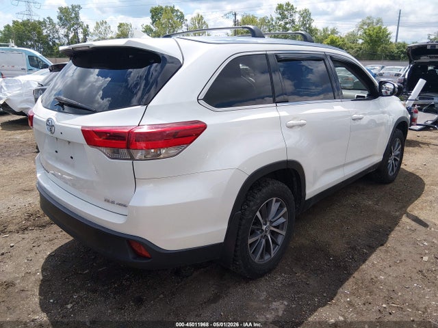 2019 Toyota Highlander Xle მანქანა იყიდება აუქციონზე, vin: 5TDJZRFH0KS993348, აუქციონის ნომერი: 45011968