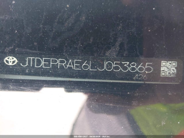 Продажа на аукционе авто 2020 Toyota Corolla Le, vin: JTDEPRAE6LJ053865, номер лота: 45012027