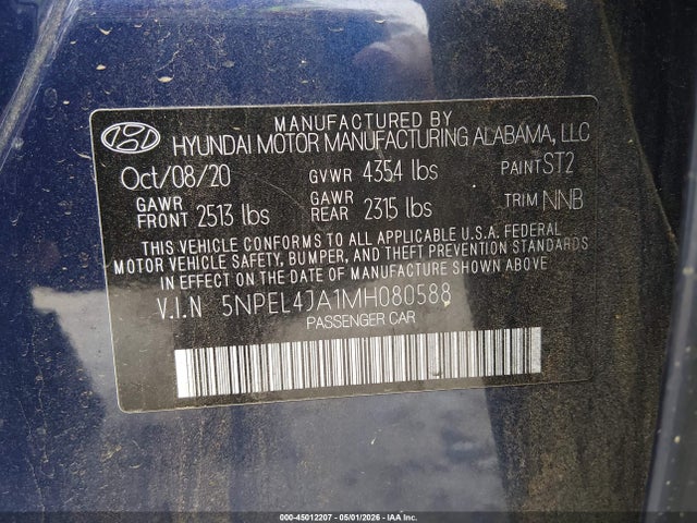 Hyundai SONATA SEL 2021 5NPEL4JA1MH080588 Image 9