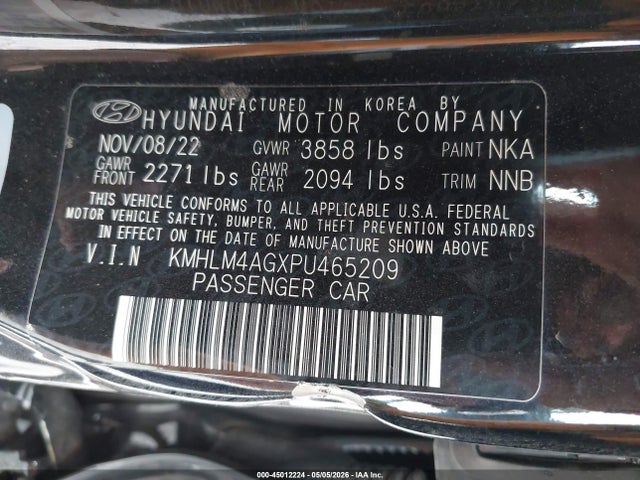 Hyundai ELANTRA SEL 2023 KMHLM4AGXPU465209 Image 9