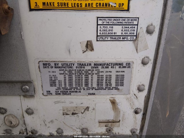 Aukcja sprzedaży 2017 Utility Trailer Mfg Utility Trailer Mfg, vin: 1UYVS253XHU819926, numer aukcji: 45012230