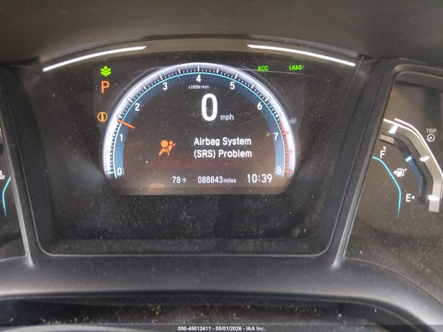 2019 Honda Civic Lx მანქანა იყიდება აუქციონზე, vin: 19XFC2F66KE208788, აუქციონის ნომერი: 45012411