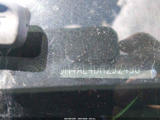 45012501 :رقم المزاد ، 5NPDH4AE4DH292496 vin ، 2013 Hyundai Elantra Gls مزاد بيع