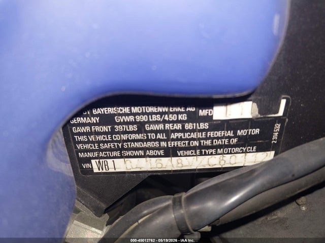 Продажа на аукционе авто 1997 Bmw R1100 Rs, vin: WB10416A8VZC60112, номер лота: 45012762